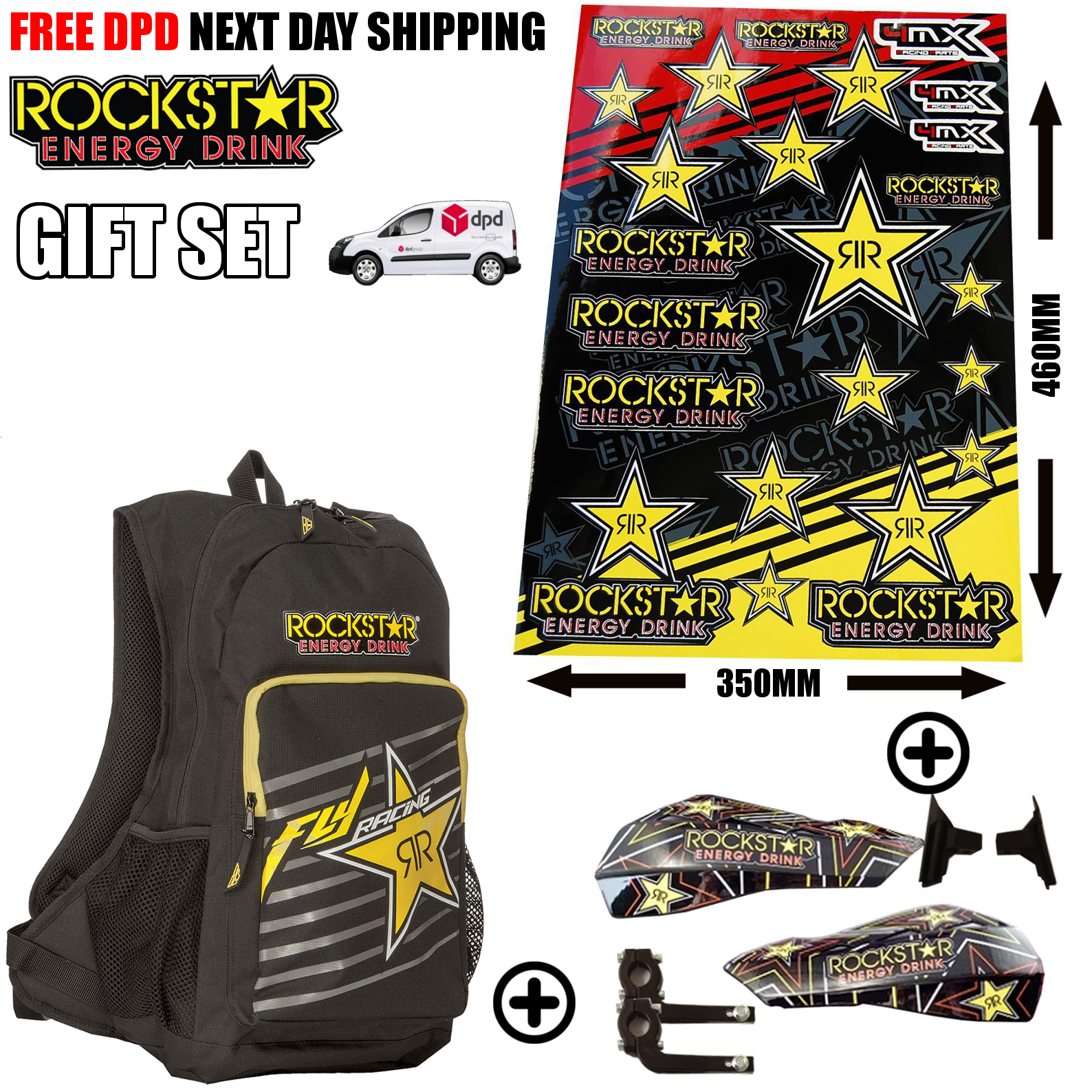 Rockstar Back Pack Motorcycle Gift Set fits KTM 360 SX Motocross 96-97 - Afbeelding 1 van 1